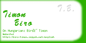 timon biro business card